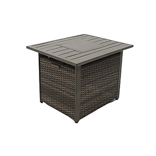 Four Seasons Courtyard ARK07900H01 Catania Slat-Top Gas Fire Pit Table, 27 x 34-In.