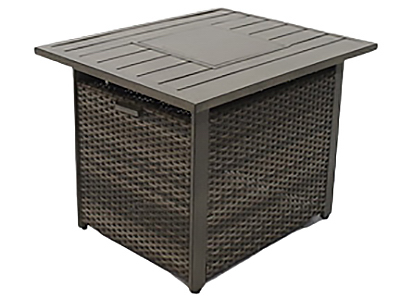 Four Seasons Courtyard ARK07900H01 Catania Slat-Top Gas Fire Pit Table, 27 x 34-In.