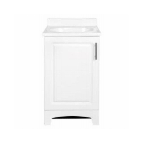 Whitter Vanity Combo, White Finish, White Cultured Marble Top, 18-In. Wide