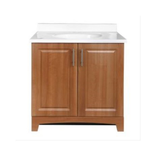 Alameda Vanity Combo, Amati Finish, White Cultured Marble Top, 30-In. Wide