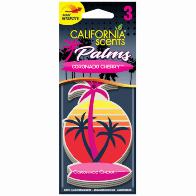 California Scents CPA007-3 Palms Paper Coronado Cherry Car Air Freshener, 3-Count - pack of 3