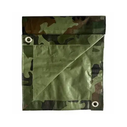 Storage Tarp Cover, Camouflage, 8 x 10-Ft.