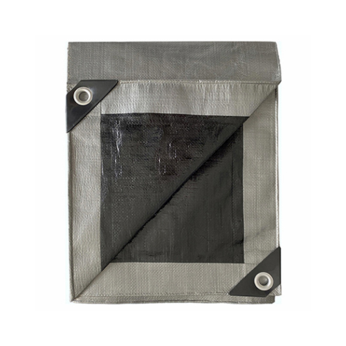 ITM CO. LTD HD-GT-SB-1216 Storage Tarp Cover, Silver/Black Polyethylene, 12 x 16-Ft.