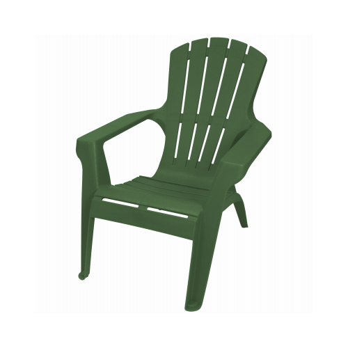 Gracious Living 11168-ADI II Adirondack II Chair, Contoured Seating & Back, Fade-Resitant Resin, Hunter Green
