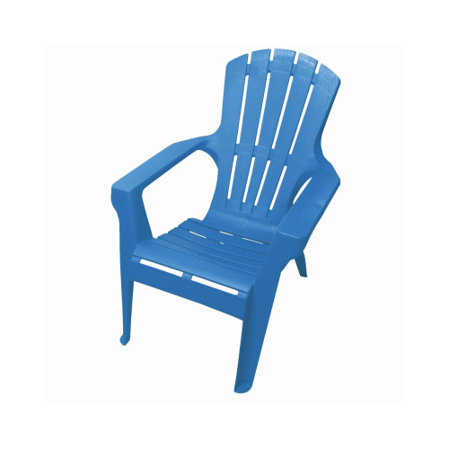 Adirondack II Chair, Contoured Seating & Back, Fade-Resitant Resin, Island Blue