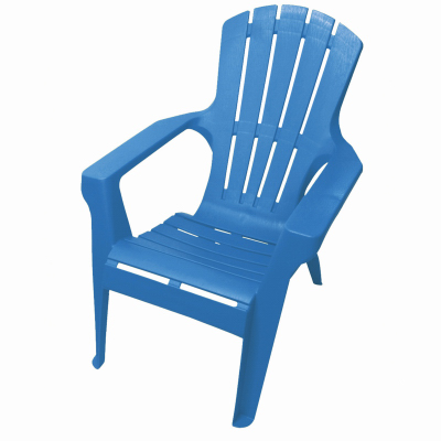 Gracious Living 11527-26ADI Adirondack II Chair, Contoured Seating & Back, Fade-Resitant Resin, Island Blue