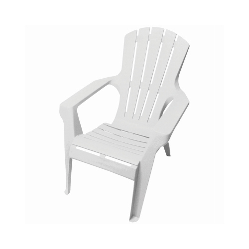 Gracious Living 11617-26ADI Adirondack II Chair, Contoured Seating & Back, Fade-Resitant Resin, White