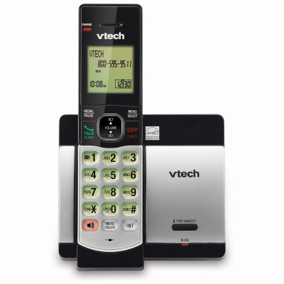 VTECH COMMUNICATIONS CS5119 6.0 Expandable Cordless Phone with 1 Handset, Caller ID, Handset Speakerphone, Silver/Black