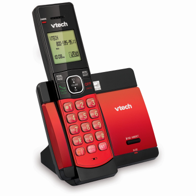 VTECH COMMUNICATIONS CS5119-16 6.0 Expandable Cordless Phone with 1 Handset, Caller ID, Handset Speakerphone, Red