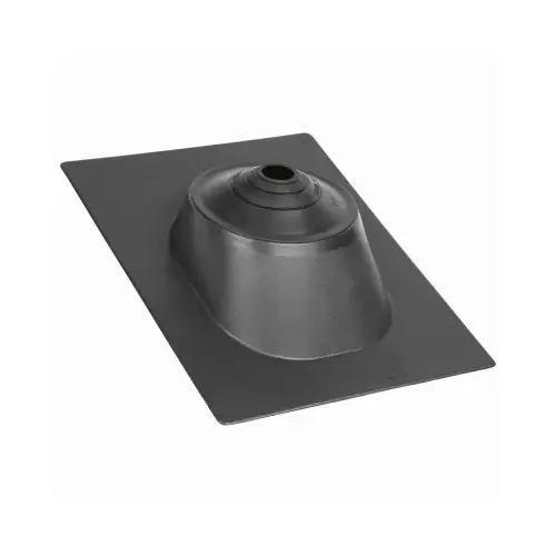 Hard Plastic Base Roof Flashing, Fits 1-1/4 to 4-In. Pipe