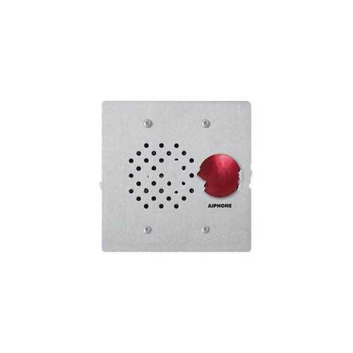 LE Series Flush Mount 1-Channel Audio - Red Button Door Station Intercom with Vandal, Weather Resistant, Stainless Steel