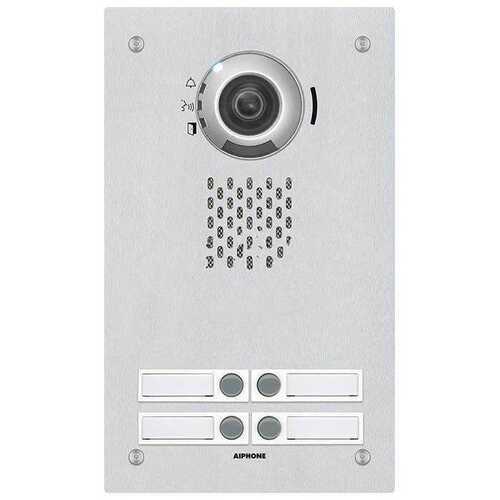 IX Series Flush Mount 1-Channel IP 4-Call Video Station Intercom with SIP Compatible, PoE, Stainless Steel