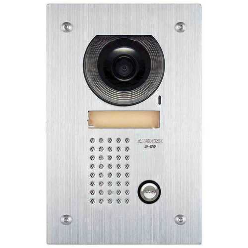 Aiphone JF-DVF JF Series Flush Mount 1-Channel Color Video Door Station Intercom with Weather Resistant, Stainless Steel