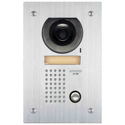 JF Series Flush Mount 1-Channel Color Video Door Station Intercom with Weather Resistant, Stainless Steel