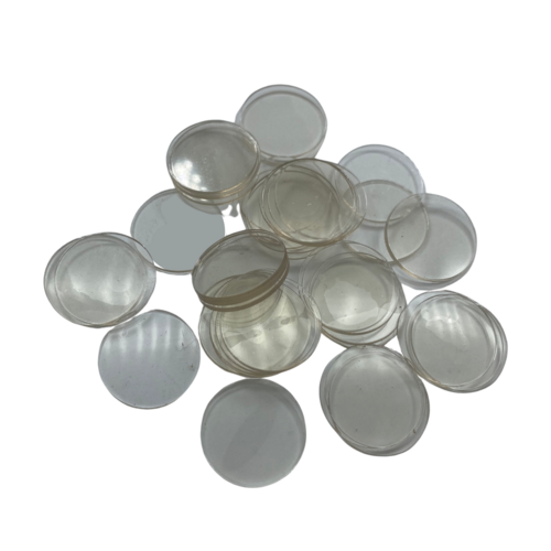 CRL CP8-XCP100 CRL Clear Plastic Desk Buttons - pack of 100