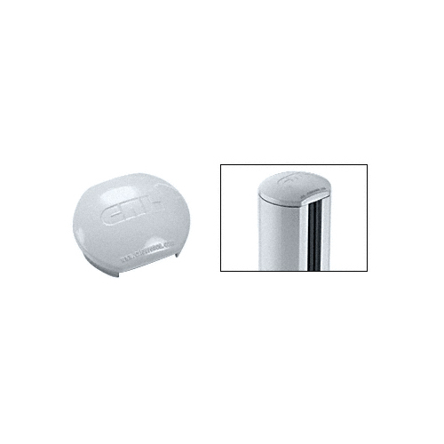 CRL PC1RM Mill Aluminum Windscreen System Round Post Cap for 180 Degree Center or End Posts