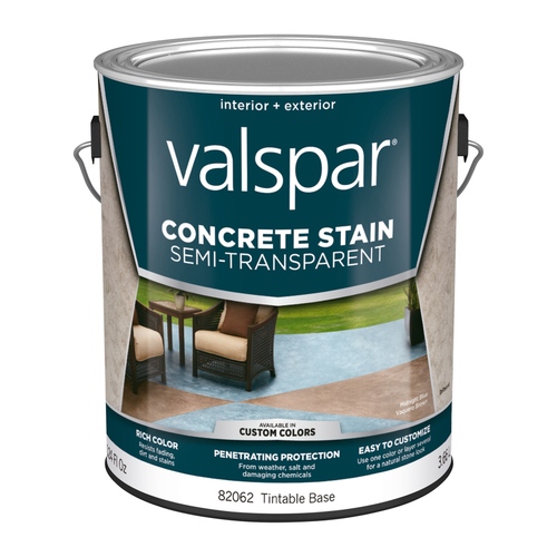 Valspar 024.0082062.007 Concrete Stain Semi-Transparent Base 4 1 gal Base 4