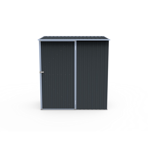 Storage Shed 6 ft. x 3 ft. Metal Vertical Modern without Floor Kit Black Blue Gray