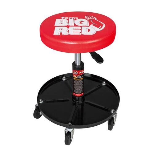 Torin TR6351 Pneumatic Creeper Seat Big Red 4.5" H Adjustable With Tray