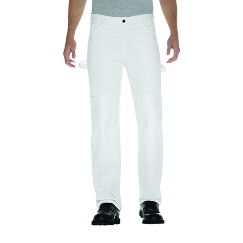 Double Knee Pants Men's Cotton White 32x30 White