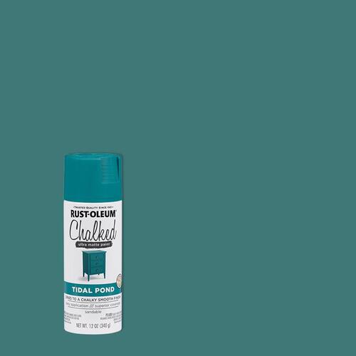 Rust-Oleum 302597 Sprayable Chalk Paint Chalked Ultra Matte Tidal Pond ...