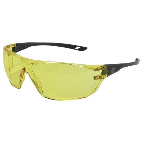 Impact-Resistant Safety Glasses 03 Series Anti-Fog Amber Lens Gray Frame