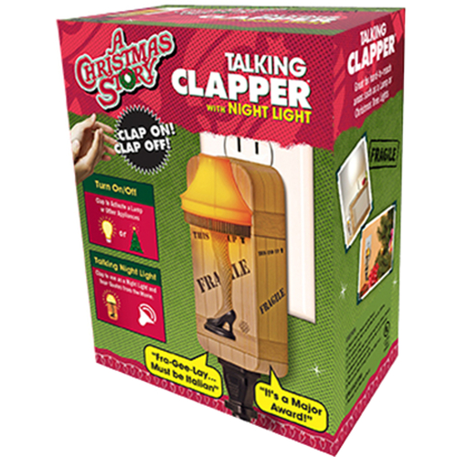 The Clapper CL853R12 Leg Lamp Night Light A Christmas Story Automatic Battery Powered LED Brown