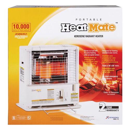 Sengoku HMN-110 Heater HeatMate 10000 Btu/h 400 sq ft Radiant Kerosene Beige