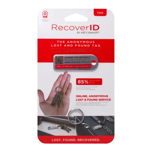KeySmart KS701-SS Key ID Tag RecoverID Stainless Steel Silver Silver