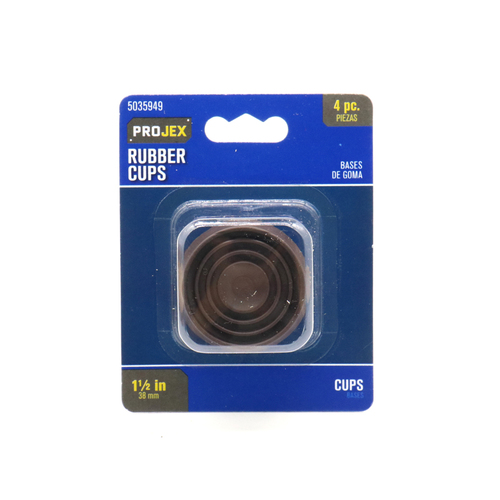 Caster Cup Rubber Brown Round 1-1/2" W Brown