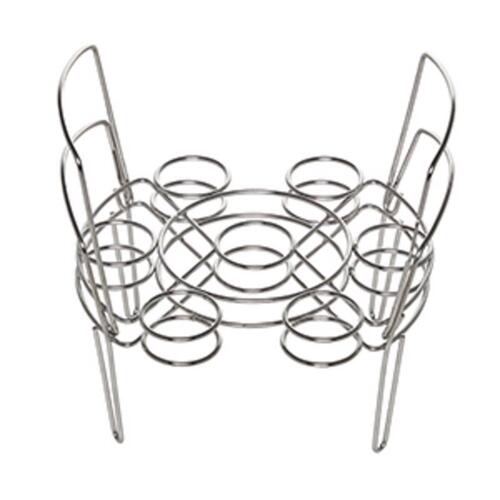 Egg Rack Silver Stainless Steel Silver Pair