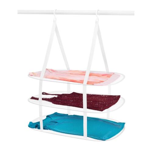 Clothes Drying Rack 33" H X 27.25" W X 19.25" D Steel Hanging Collapsible White