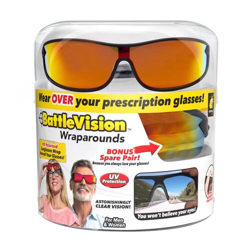 BattleVision 15961-4 Sunglasses Wrap Around Assorted