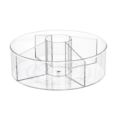 Divided Kitchen Bin 4.5" H X 11.5" W X 11.5" D Clear