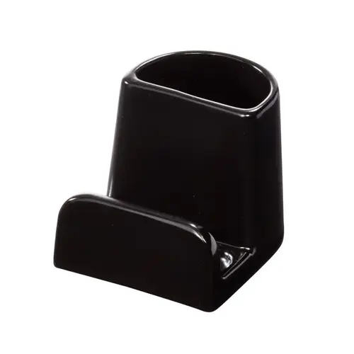 Sponge and Brush Holder 3.69" L X 2.93" W X 3.03" H Ceramic/Plastic Black