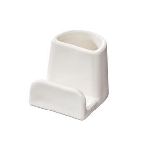 Sponge and Brush Holder Ceramic White 