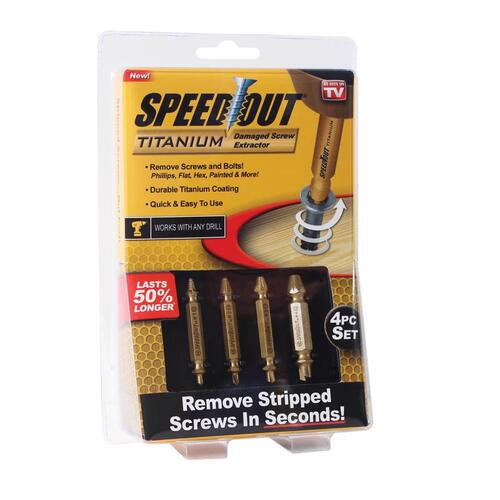As Seen on TV 1000366 Screw Extractor Tool Speed Out Titanium Coating
