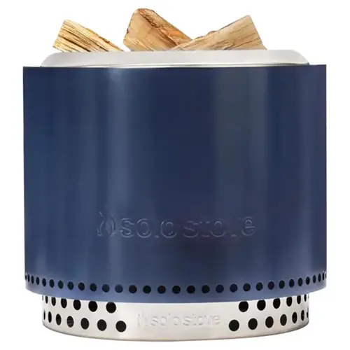 Solo Stove BONSDINDIGOSHTR Fire Pit Bonfire 2.0 + Stand & Shelter 19.5" W Stainless Steel Round Wood