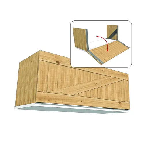 Box Display 49" H X 19" W X 4 ft. L Assorted Hinged Barn Metal/Wood Assorted