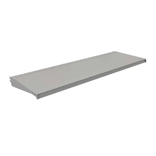 DL Style Shelf 1" H X 48" W X 16" L Powder Coated Silver Powder Coated