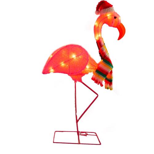 Celebrations 20DH091813 Yard Decor Incandescent Clear 34" Lighted Flamingo