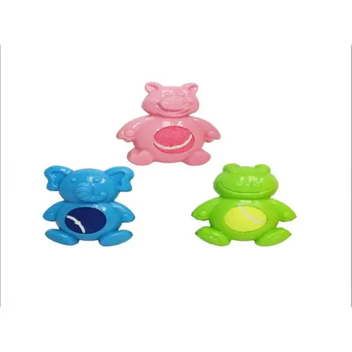 Dog Toy Assorted Tennis Tummies Rubber 4" Assorted