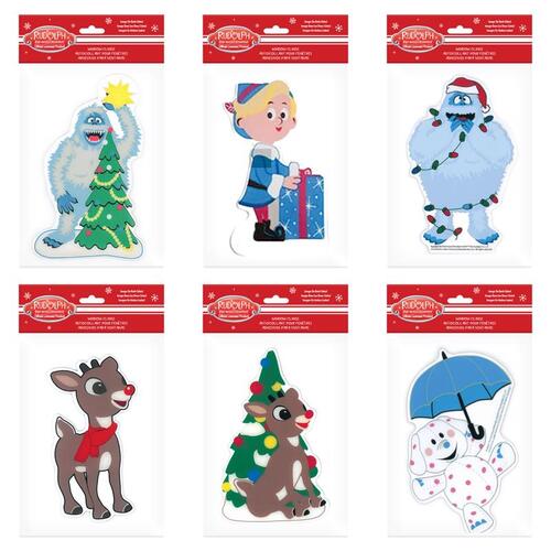 Rudolph 62505_IP24 Indoor Christmas Decor Multicolored Gel Cling Multicolored