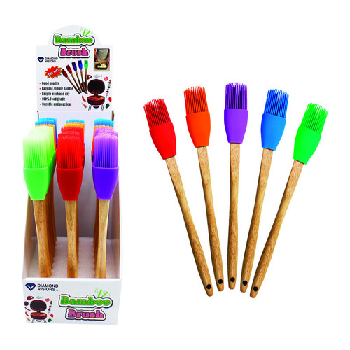 Basting Brush Assorted Bamboo/Silicone Assorted