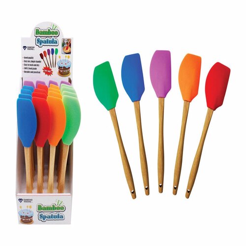 Spatula Assorted Bamboo/Silicone Assorted - pack of 20