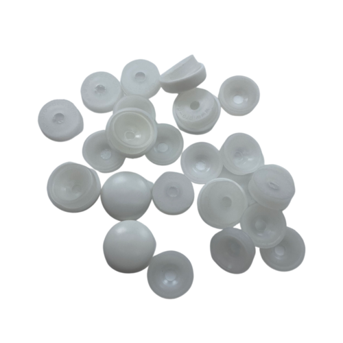 CRL SC91C40 White Countersunk Large Snap Cap Screw Covers