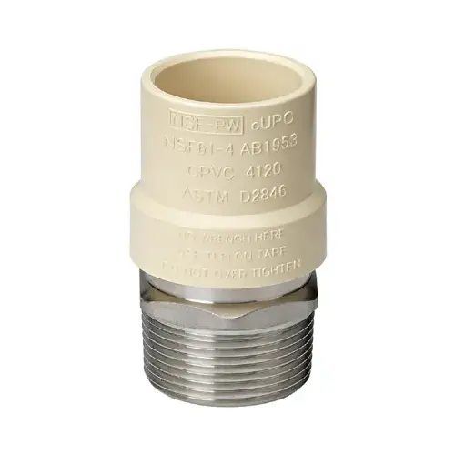 Transition Adapter Schedule 40 3/4" Slip X 3/4" D MPT CPVC