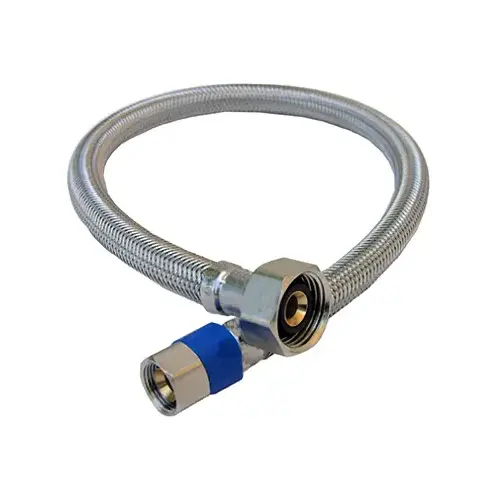 Faucet Supply Line 3/8" Compression T X 1/2" D FIP 12" Braided Stainless Steel