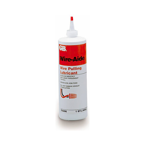 GB 79-006N Wire Aide Series Wire Pulling Lubricant, 1 qt Bottle, Gel