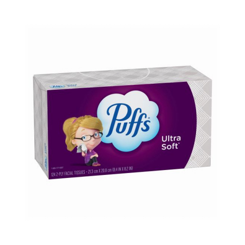 Non-Lotion Facial Tissue, 8.4 in L, 8.2 in W White